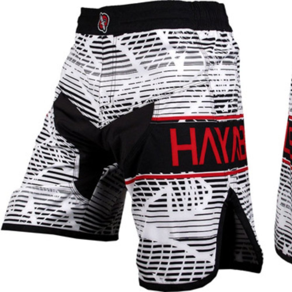 Hayabusa FLEX White Fight MMA Muay Thai Boxing Shorts